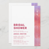 Modern Monogram Vrijgezellenfeest Kaart (Voorkant / Achterkant)