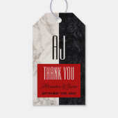 Modern Monogram Weddenschap Cadeaulabel (Voorkant)