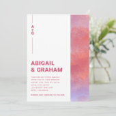 Modern Monogram Weddenschap Kaart (Staand voorkant)