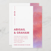 Modern Monogram Weddenschap Kaart (Voorkant / Achterkant)