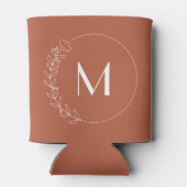 Modern Monogram Weddenschap | Terracotta Koelbox Blikjeskoeler (Achterkant)
