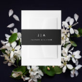 Modern Monogram Weddenschap Uitnodigingen Wikkel