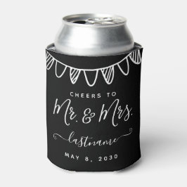 Modern Monogram Weddenschappen minimalistisch Klas Blikjeskoeler