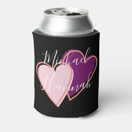 Modern Monogram Weddenschappen minimalistisch Klas Blikjeskoeler (Blikje Achterkant)