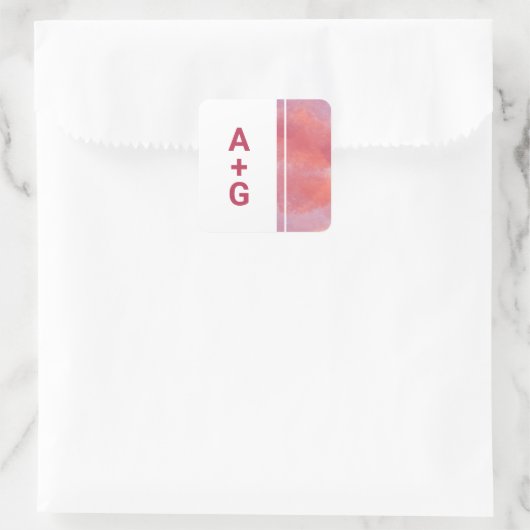 Modern Monogram Wedding Sticker (Tas)