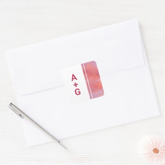 Modern Monogram Wedding Sticker (Envelop)