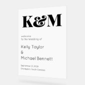 Modern Monogram Welkom - Vetgedrukte Verklaring Acryl Bord (Hoek)