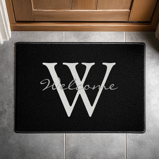Modern Monogram Welkomstdeur Accent voor Nieuwe Hu Deurmat