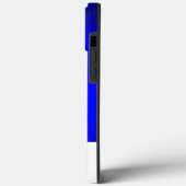 Modern Monogram White Blue Plain Case-Mate iPhone Case (Achterkant / Links)