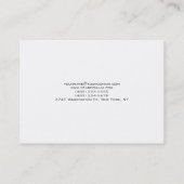 Modern Monogram White Stripe Visitekaartje (Achterkant)