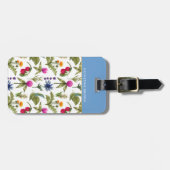 Modern Monogram Wildflower Pattern Stylish  Bagagelabel (Voorkant horizontaal)