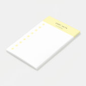 Modern Monogram & Wit Geel Dagelijks Post-it® Notes (Schuin)