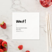 Modern Monogram Wit Minimalistische Bruiloft Servet (Insitu)