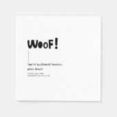 Modern Monogram Wit Minimalistische Bruiloft Servet (Voorkant)