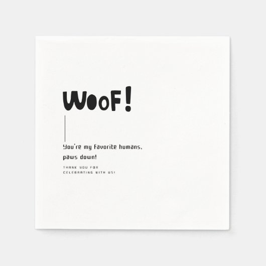 Modern Monogram Wit Minimalistische Bruiloft Servet (Voorkant)