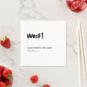 Modern Monogram Wit Minimalistische Bruiloft Servet (Insitu)