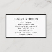 Modern, Monogram, Wit Visitekaartje (Achterkant)