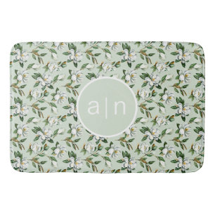 Modern Monogram Witte Magnolia Badmat