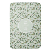 Modern Monogram Witte Magnolia Badmat (Voorkant Verticaal)