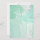 Modern Monogram Zee Foam Waterverf Wedding Kaart (Achterkant)