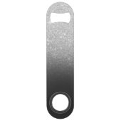Modern monogram zilver glitter ombre grijs speed flessenopener (Achterkant)