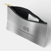 Modern Monogram Zilver Grijs Etui (Open)
