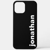Modern Monogram Zwart Case-Mate iPhone Case (Achterkant)