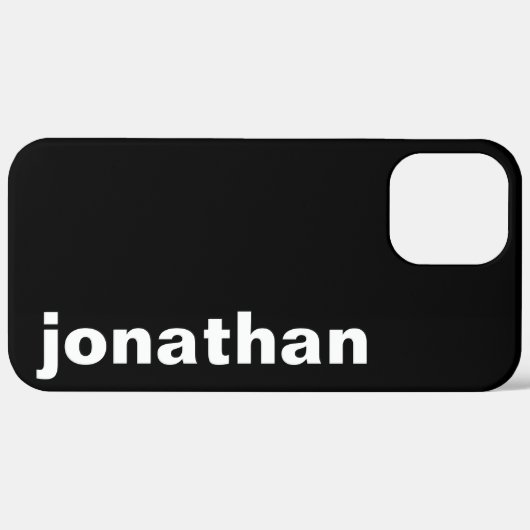 Modern Monogram Zwart Case-Mate iPhone Case (Achterkant (horizontaal))