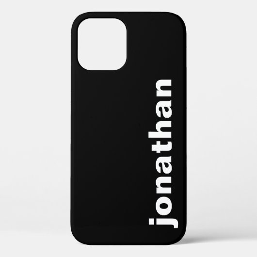 Modern Monogram Zwart Case-Mate iPhone Case (Achterkant)