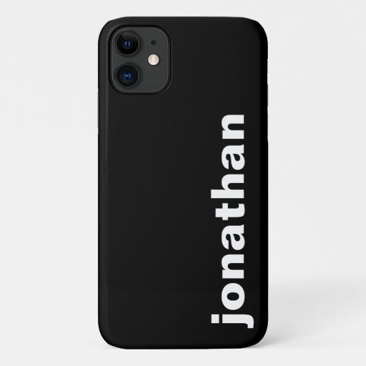 Modern Monogram Zwart Case-Mate iPhone Case (Achterkant)