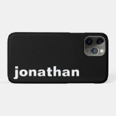 Modern Monogram Zwart Case-Mate iPhone Case (Achterkant (horizontaal))