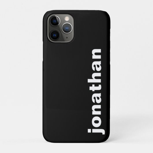 Modern Monogram Zwart Case-Mate iPhone Case (Achterkant)