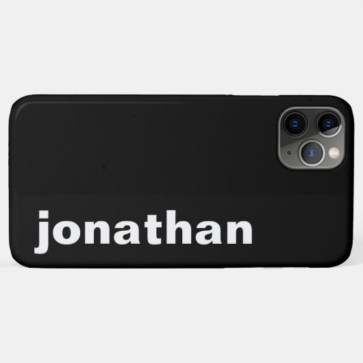 Modern Monogram Zwart Case-Mate iPhone Case (Achterkant (horizontaal))