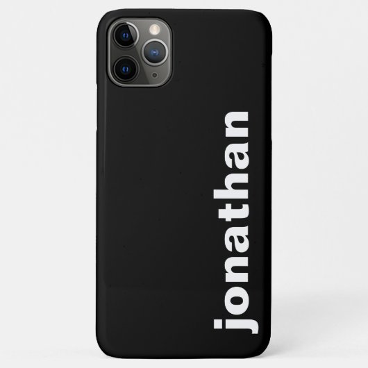 Modern Monogram Zwart Case-Mate iPhone Case (Achterkant)