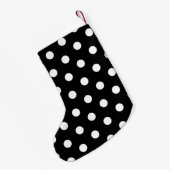 Modern Monogram Zwart En Wit Patroon Kleine Kerstsok (Achterkant (Hangend))