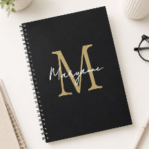 Modern Monogram Zwart Goud