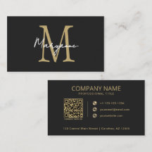 Modern Monogram Zwart Goud