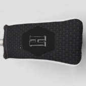 Modern Monogram Zwart Patroon Ontwerp Golfclubs Golfheadcover (Voorkant)