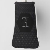 Modern Monogram Zwart Patroon Ontwerp Golfclubs Golfheadcover (Draai 90)