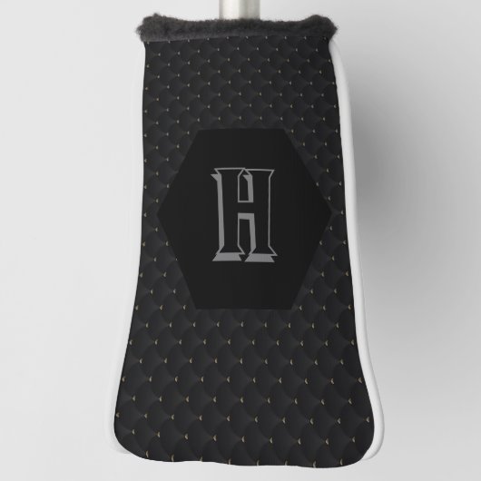 Modern Monogram Zwart Patroon Ontwerp Golfclubs Golfheadcover (Draai 90)