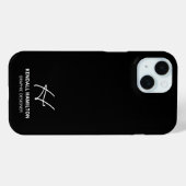 Modern Monogram Zwart Professioneel Chic Case-Mate iPhone Case (Achterkant (horizontaal))