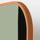 Modern Monogram Zwart | Saliegroen Streep Pickleball Paddle (Links Detail)