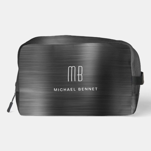 Modern Monogram zwart Toilettasje (Achterkant)
