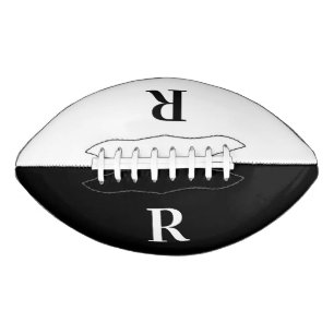 Modern Monogram zwart-wit American Football