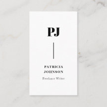 Modern Monogram Zwart-wit Professioneel