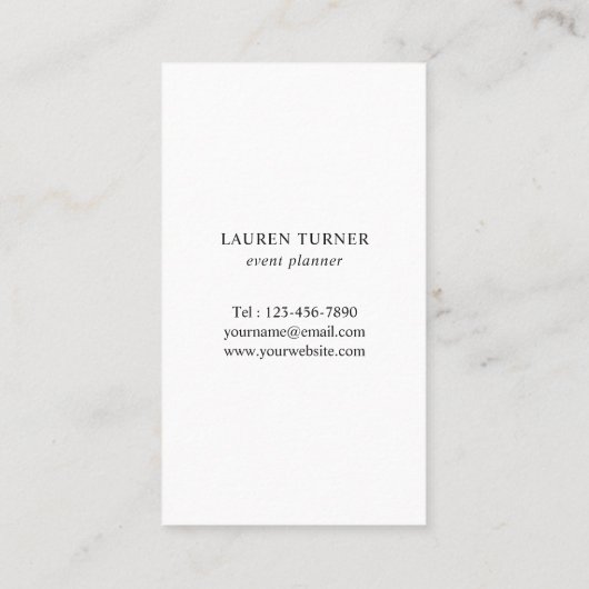 Modern Monogram zwart-wit Visitekaartje (Achterkant)