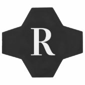 Modern Monogram zwart-wit Voetbal (Enkel)