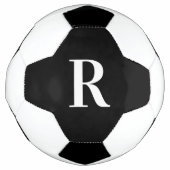 Modern Monogram zwart-wit Voetbal (Voorkant)