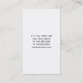 Modern Monogram | Zwarte Marmer | Goud Geborsteld Visitekaartje (Achterkant)