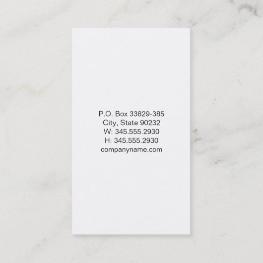 Modern Monogram | Zwarte Marmer | Goud Geborsteld Visitekaartje (Achterkant)